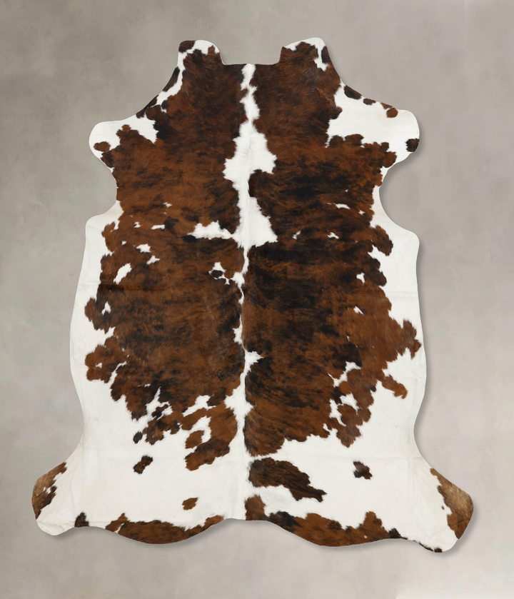 Tricolor X-Large European Cowhide Rug 7'0"H x 6'5"W #B11938 by Hudson Hides