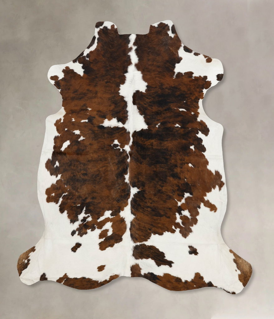 Tricolor X-Large European Cowhide Rug 7'0"H x 6'5"W #B11938 by Hudson Hides