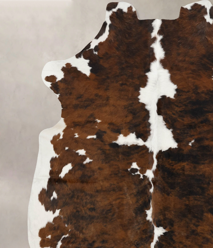 Tricolor X-Large European Cowhide Rug 7'0"H x 6'5"W #B11938 by Hudson Hides