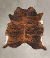 Dark Brindle X-Large Brazilian Cowhide Rug 6'11"H x 6'9"W #B1194 by Hudson Hides