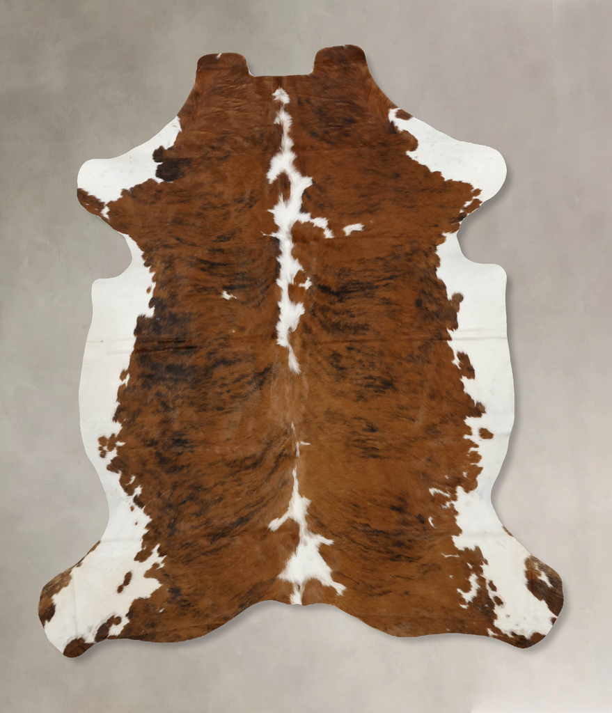 Tricolor X-Large European Cowhide Rug 7'0"H x 6'0"W #B11943 by Hudson Hides