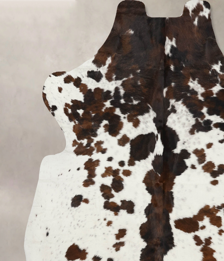 Tricolor X-Large European Cowhide Rug 7'3"H x 6'6"W #B11945 by Hudson Hides