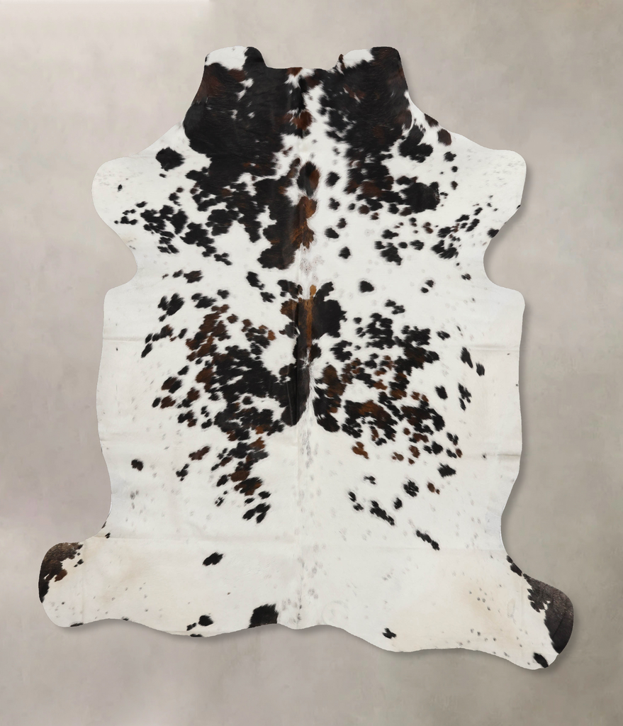 Tricolor X-Large European Cowhide Rug 7'1"H x 6'7"W #B11946 by Hudson Hides