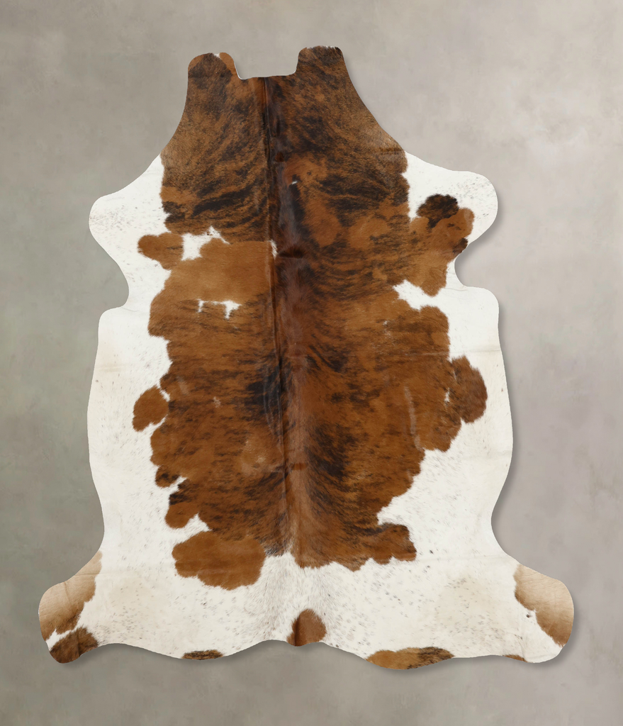 Tricolor X-Large European Cowhide Rug 7'1"H x 6'4"W #B11948 by Hudson Hides