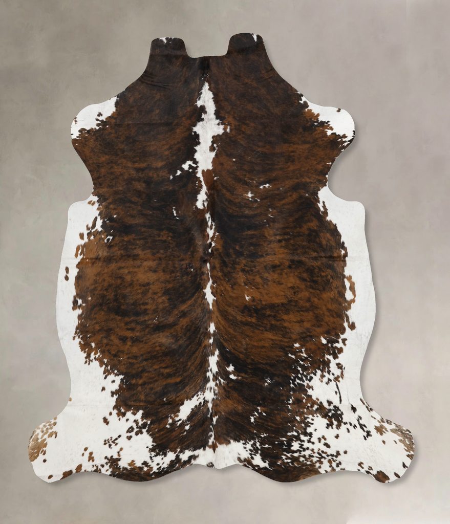 Tricolor X-Large European Cowhide Rug 7'0"H x 6'3"W #B11956 by Hudson Hides