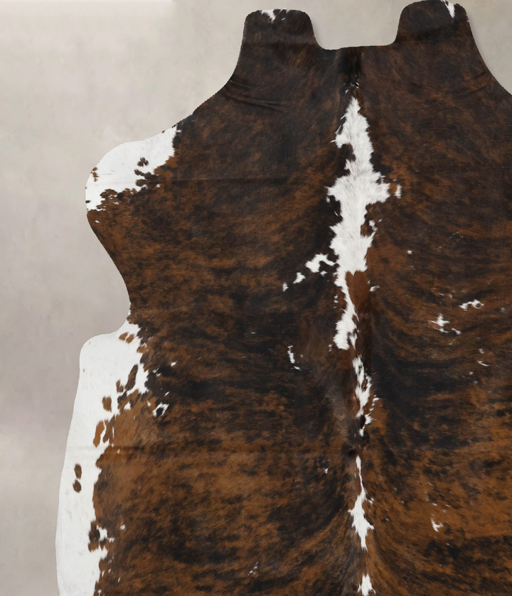 Tricolor X-Large European Cowhide Rug 7'0"H x 6'3"W #B11956 by Hudson Hides