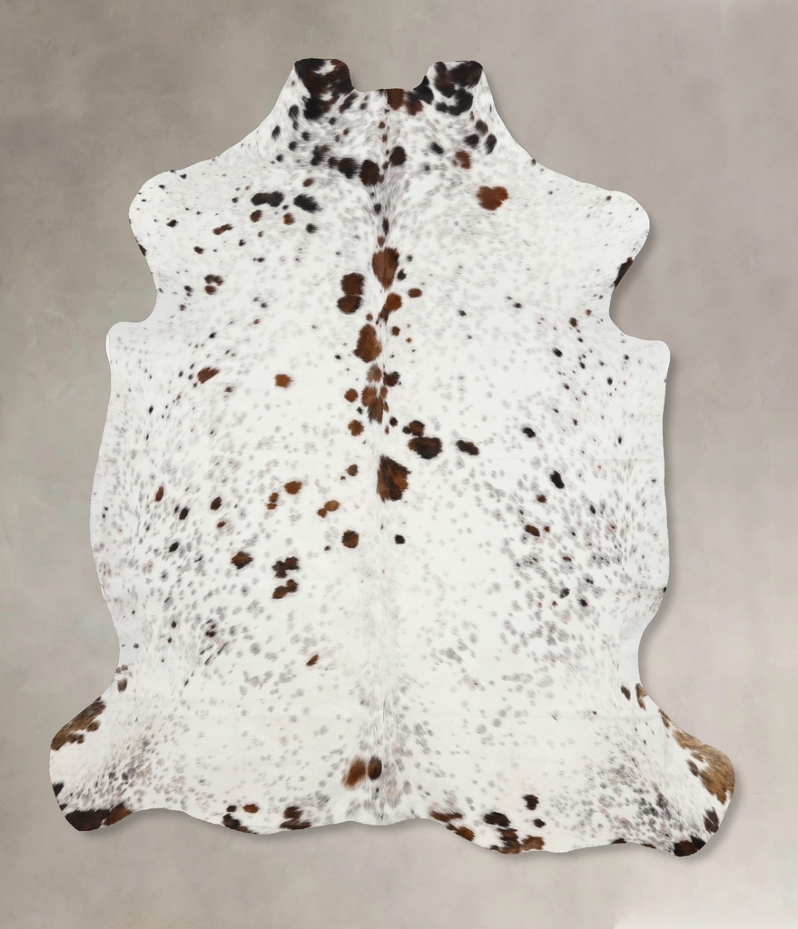 Tricolor X-Large European Cowhide Rug 7'0"H x 6'2"W #B11960 by Hudson Hides