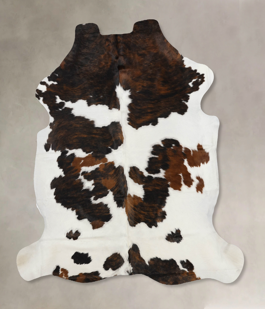 Tricolor X-Large European Cowhide Rug 6'11"H x 6'3"W #B11972 by Hudson Hides