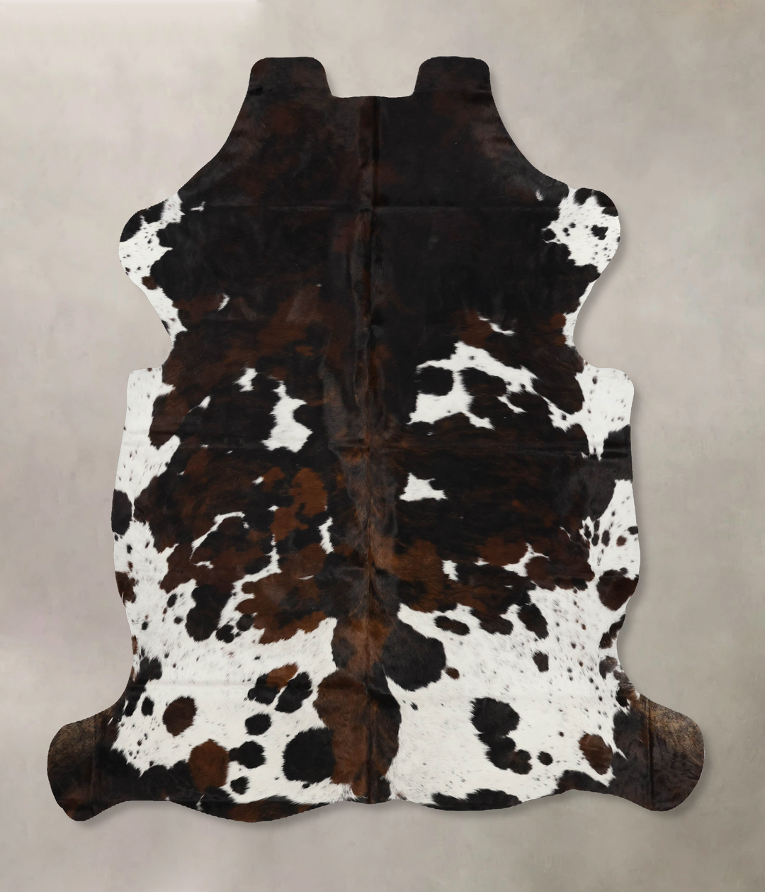 Tricolor X-Large European Cowhide Rug 7'0"H x 6'3"W #B11976 by Hudson 