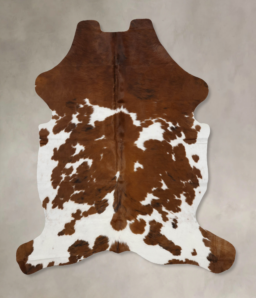 Tricolor X-Large European Cowhide Rug 7'2"H x 5'9"W #B11978 by Hudson Hides