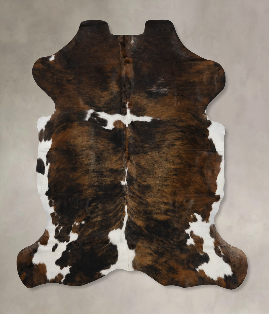 Tricolor X-Large European Cowhide Rug 6'10"H x 6'3"W #B11979 by Hudson Hides