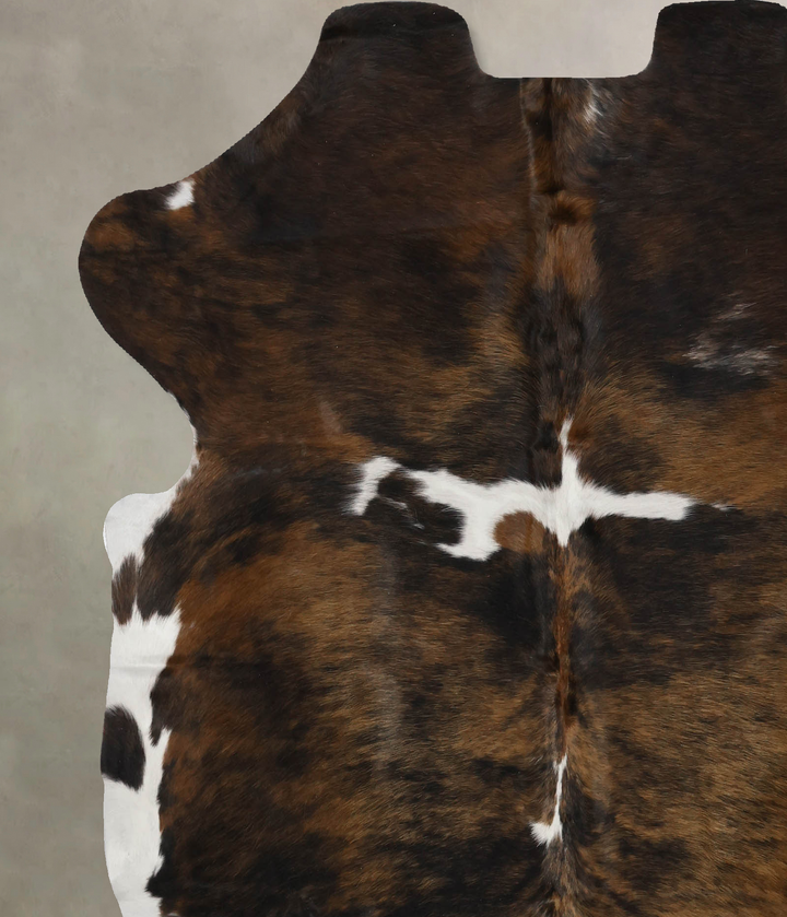 Tricolor X-Large European Cowhide Rug 6'10"H x 6'3"W #B11979 by Hudson Hides
