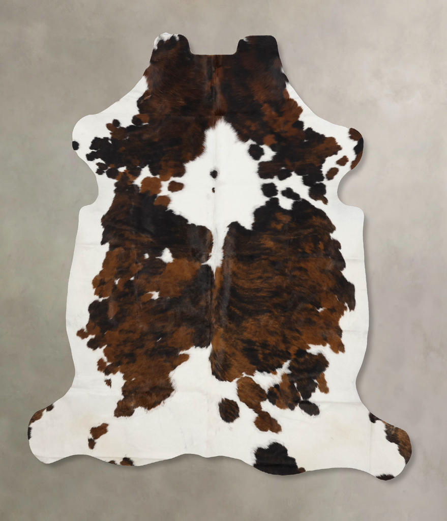 Tricolor X-Large European Cowhide Rug 6'11"H x 6'2"W #B11980 by Hudson Hides