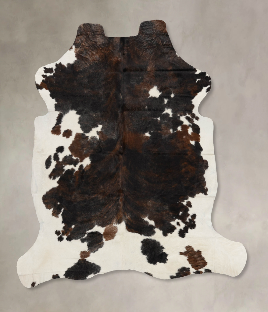 Tricolor X-Large European Cowhide Rug 7'2"H x 6'8"W #B11981 by Hudson Hides