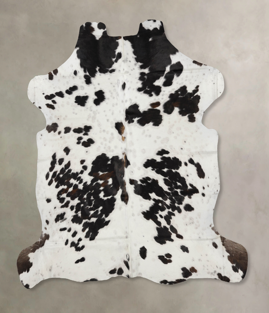 Tricolor X-Large European Cowhide Rug 7'2"H x 6'11"W #B11992 by Hudson Hides