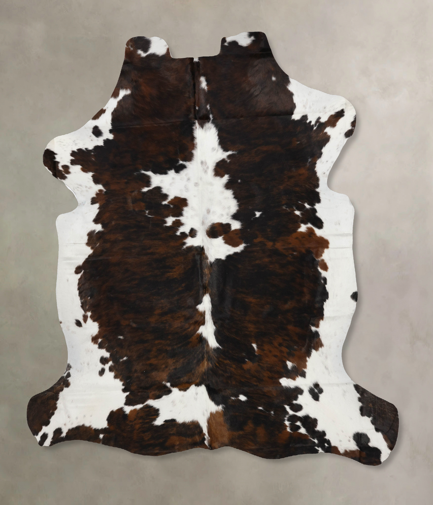 Tricolor X-Large European Cowhide Rug 7'4"H x 6'7"W #B11993 by Hudson Hides