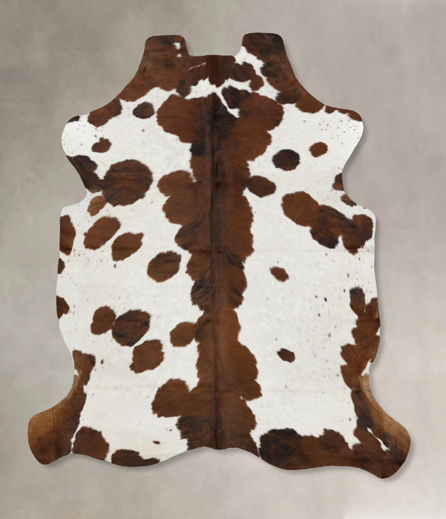 Tricolor X-Large European Cowhide Rug 6'11"H x 6'0"W #B11995 by Hudson Hides