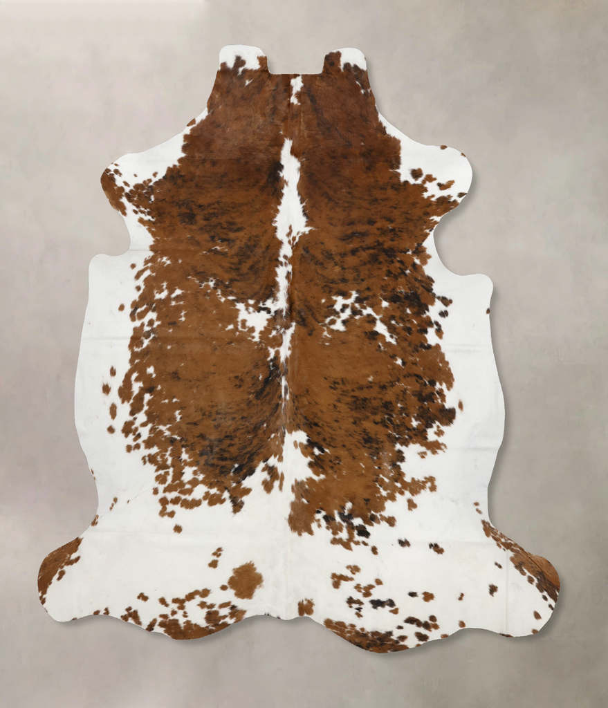 Tricolor X-Large European Cowhide Rug 7'2"H x 6'6"W #B11997 by Hudson Hides