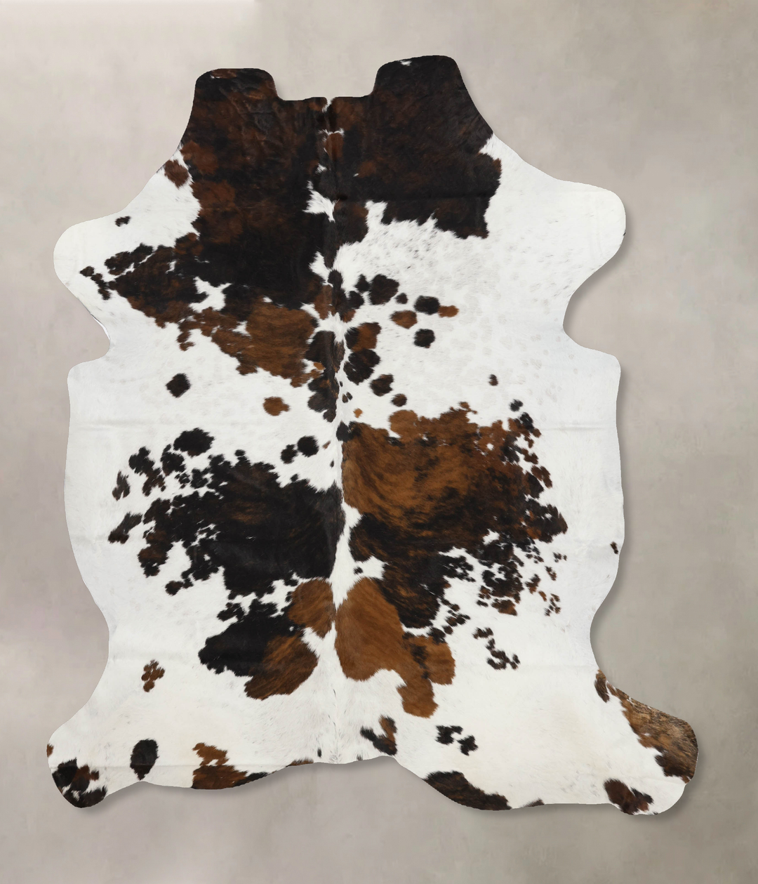Tricolor X-Large European Cowhide Rug 7'5"H x 6'2"W #B11999 by Hudson 