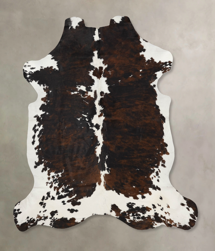 Tricolor X-Large European Cowhide Rug 7'1"H x 6'2"W #B12000 by Hudson Hides