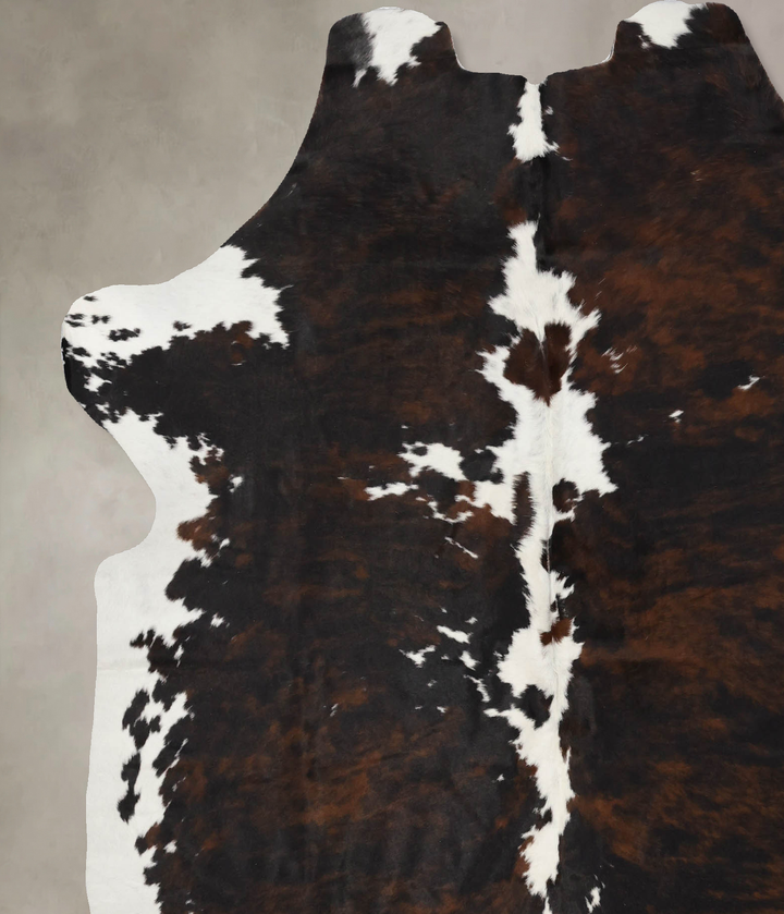 Tricolor X-Large European Cowhide Rug 7'1"H x 6'2"W #B12000 by Hudson Hides