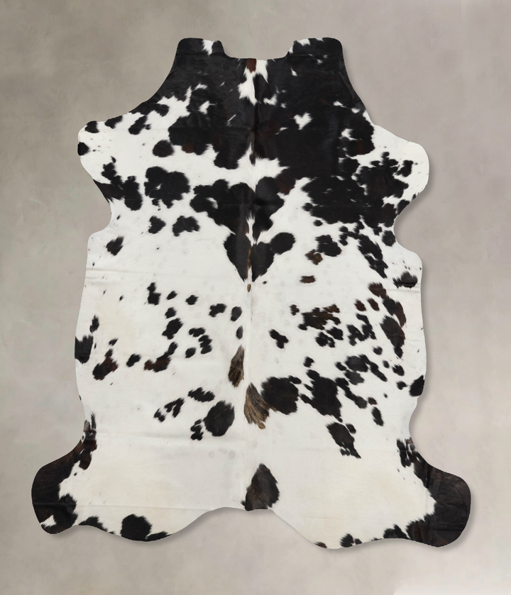 Black and White X-Large European Cowhide Rug 7'1"H x 6'5"W #B12002 by Hudson Hides