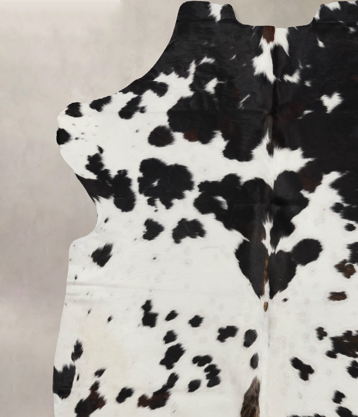 Black and White X-Large European Cowhide Rug 7'1"H x 6'5"W #B12002 by Hudson Hides
