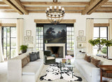 Black and White X-Large European Cowhide Rug 7'1"H x 6'5"W #B12002 by Hudson Hides