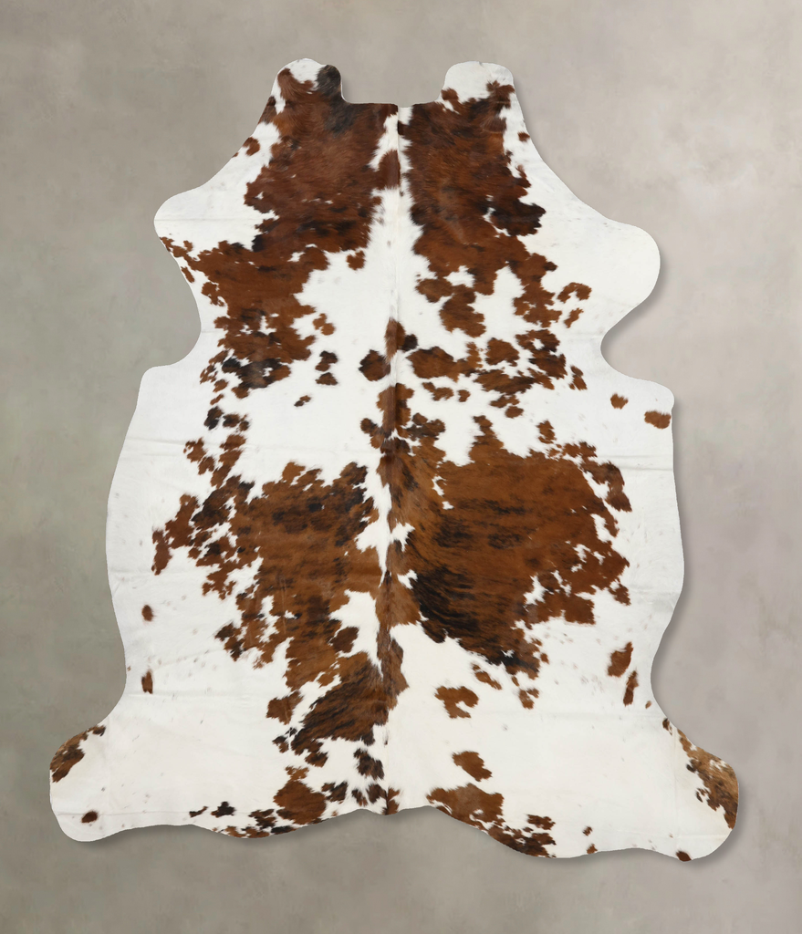 Tricolor X-Large European Cowhide Rug 7'4"H x 6'3"W #B12006 by Hudson Hides