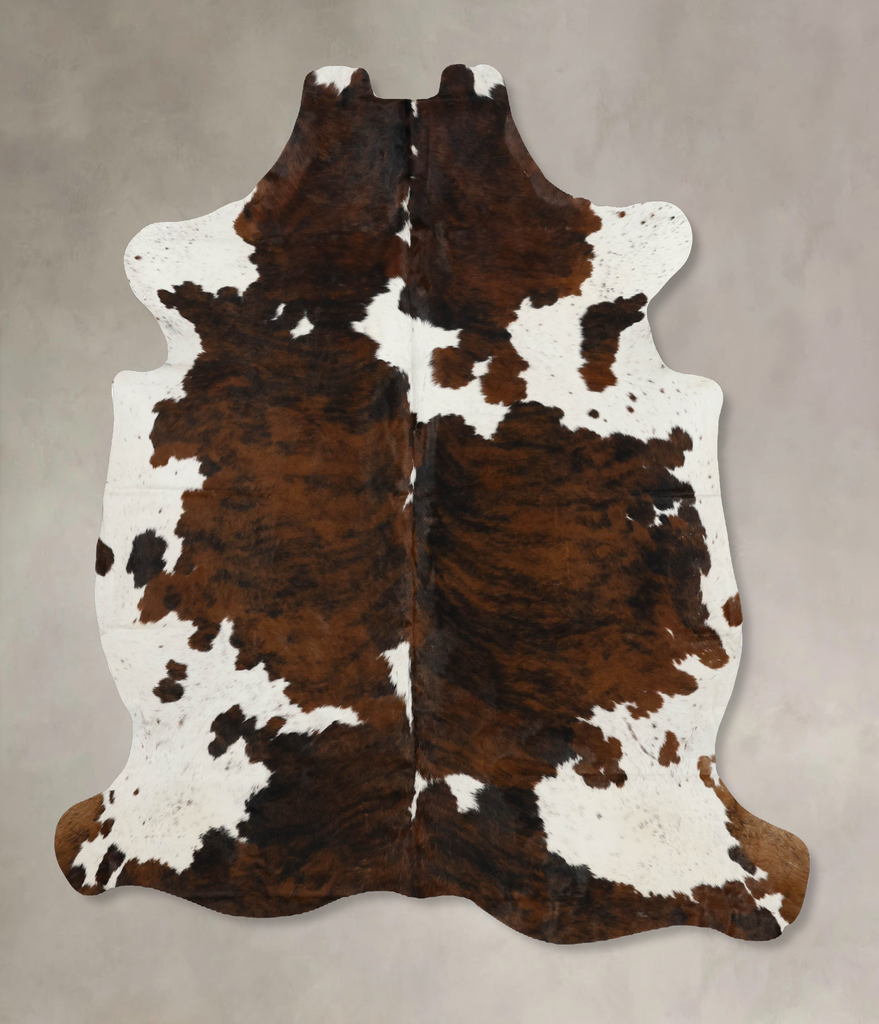 Tricolor X-Large European Cowhide Rug 7'2"H x 6'5"W #B12010 by Hudson Hides