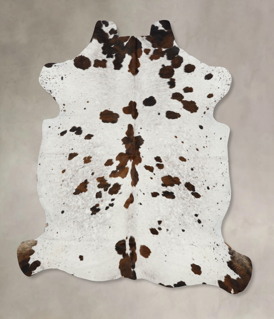Tricolor X-Large European Cowhide Rug 7'2"H x 6'9"W #B12011 by Hudson Hides