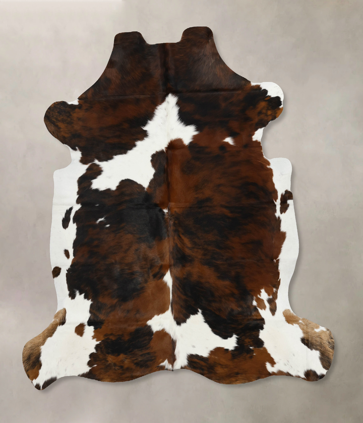 Tricolor X-Large European Cowhide Rug 6'11"H x 6'4"W #B12012 by Hudson Hides