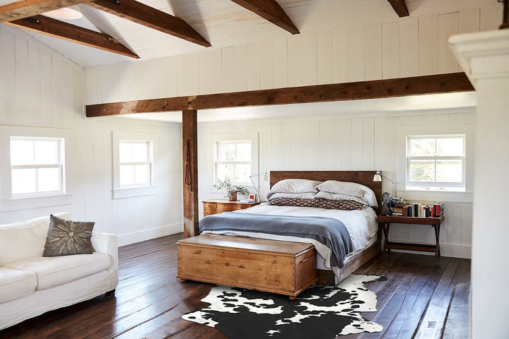 Tricolor X-Large European Cowhide Rug 7'5"H x 6'5"W #B12013 by Hudson Hides