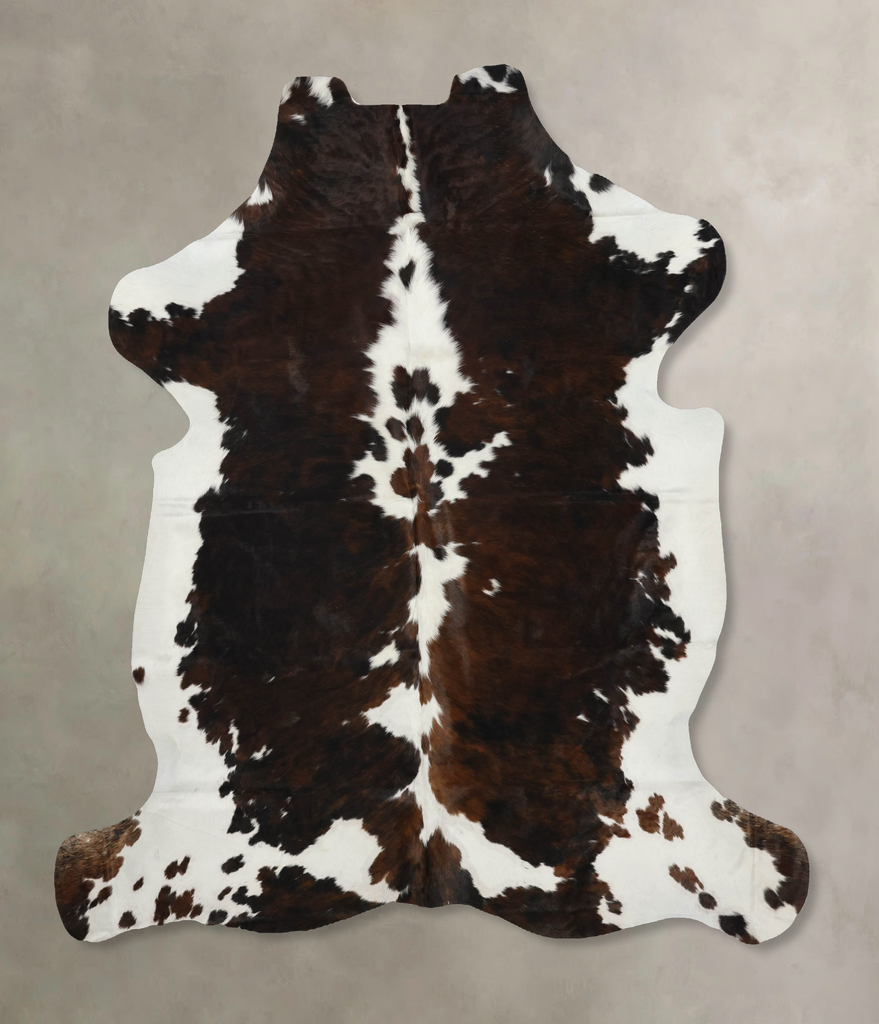 Tricolor X-Large European Cowhide Rug 7'3"H x 6'4"W #B12014 by Hudson Hides