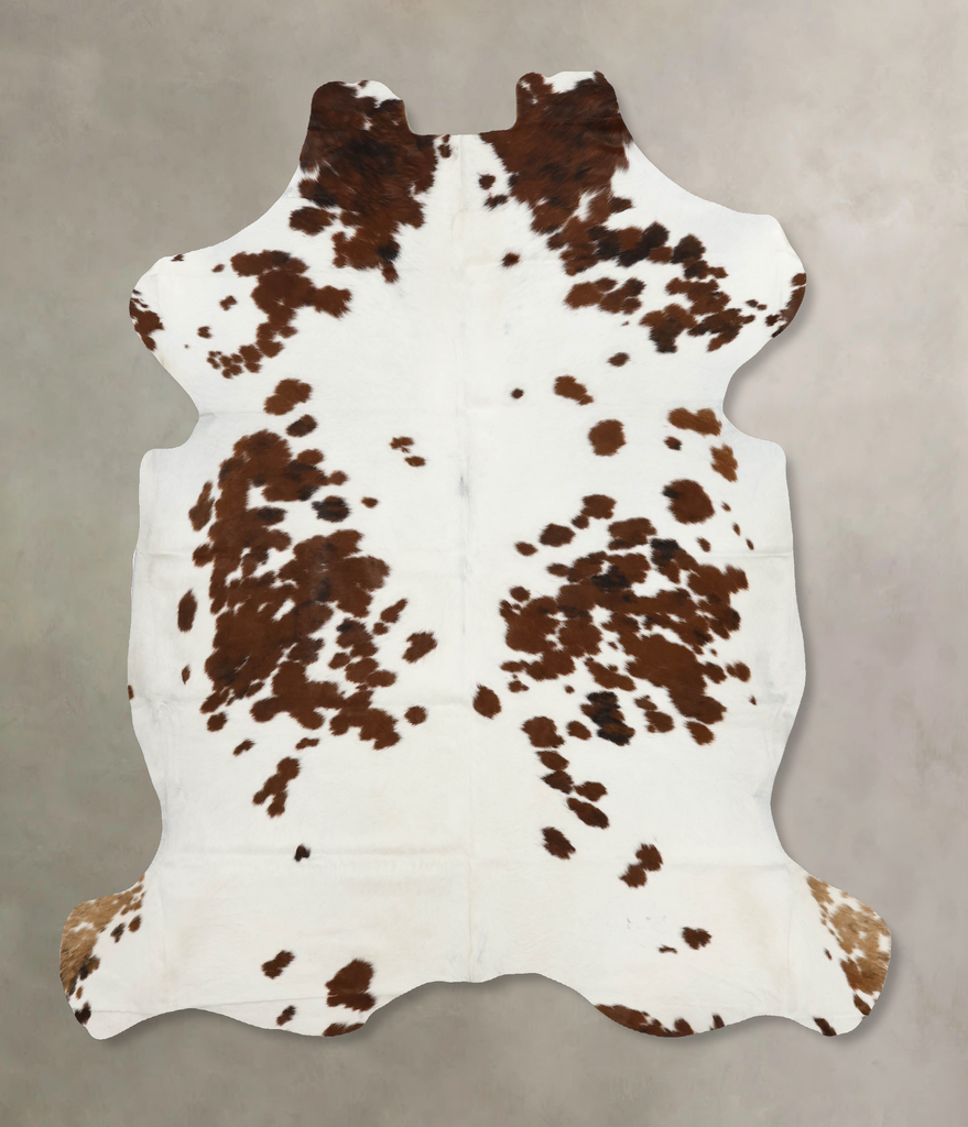 Tricolor X-Large European Cowhide Rug 7'1"H x 6'10"W #B12017 by Hudson Hides