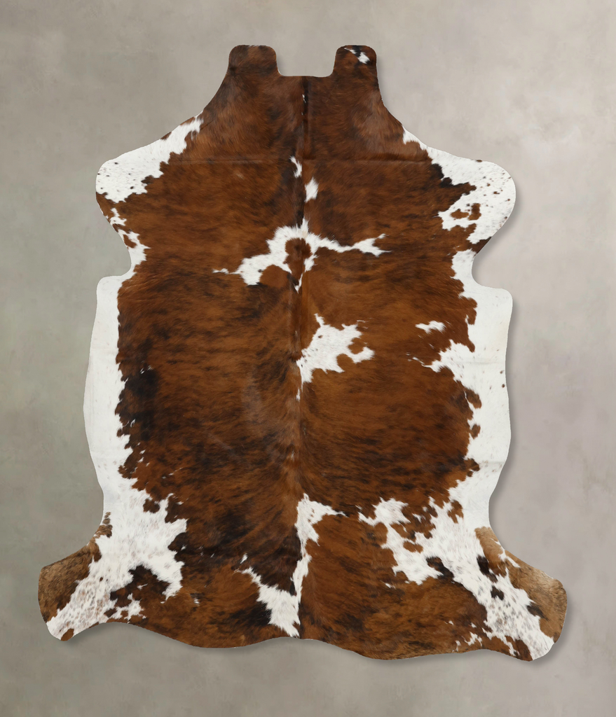 Tricolor X-Large European Cowhide Rug 6'10"H x 6'4"W #B12019 by Hudson Hides