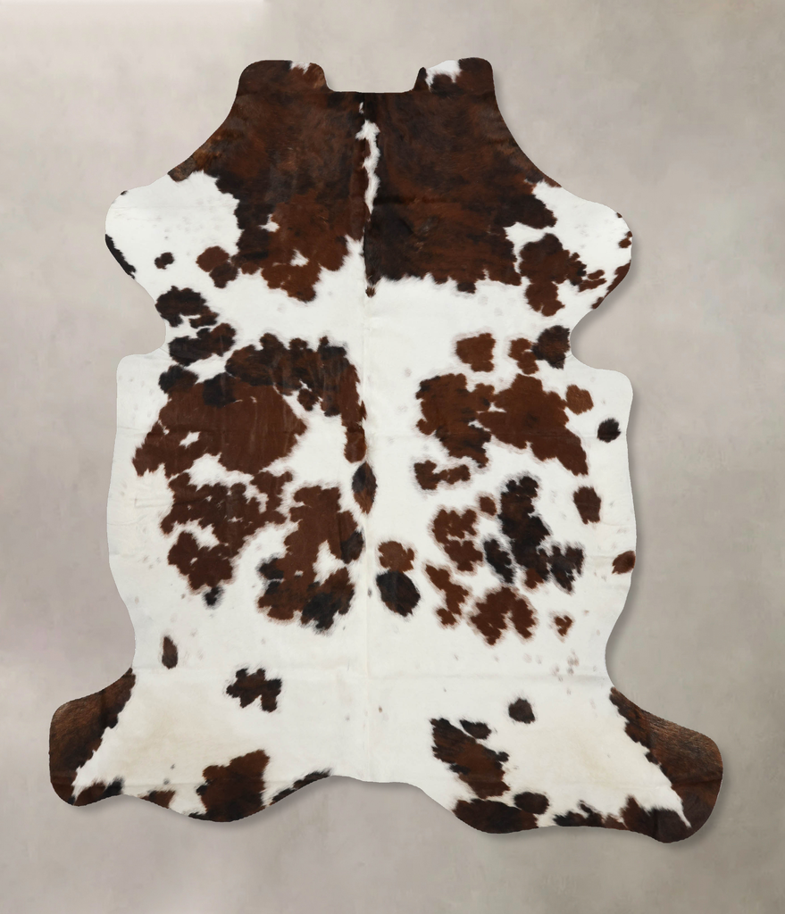 Tricolor X-Large European Cowhide Rug 7'5"H x 6'4"W #B12021 by Hudson Hides