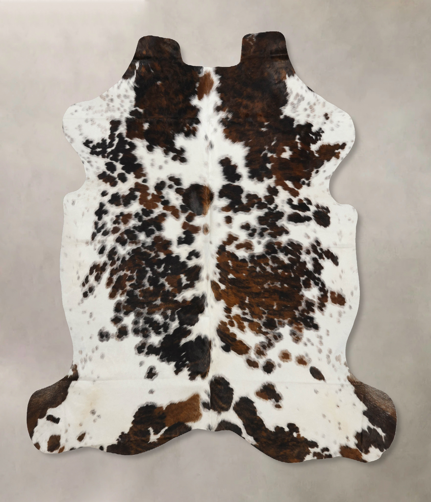 Tricolor X-Large European Cowhide Rug 6'11"H x 6'5"W #B12023 by Hudson Hides