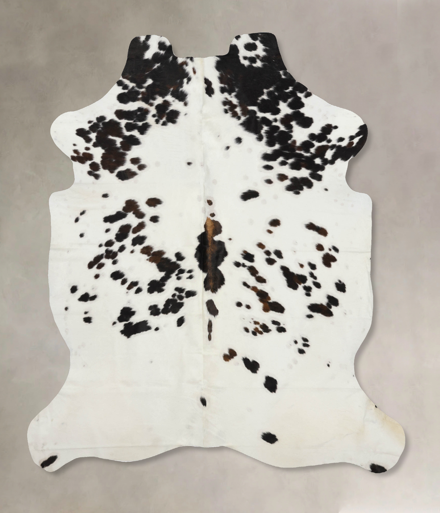 Tricolor X-Large European Cowhide Rug 7'3"H x 6'0"W #B12025 by Hudson Hides