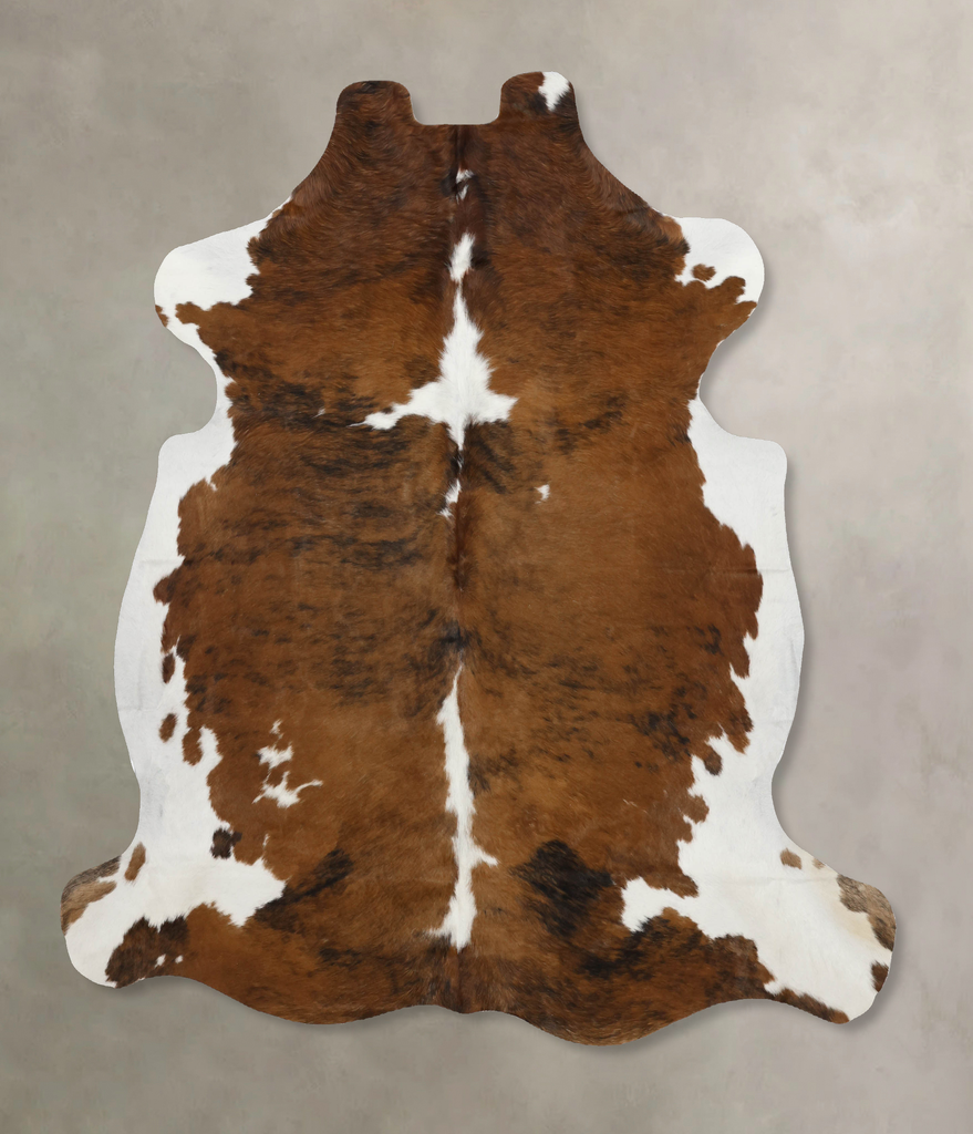 Tricolor X-Large European Cowhide Rug 7'2"H x 6'6"W #B12026 by Hudson Hides