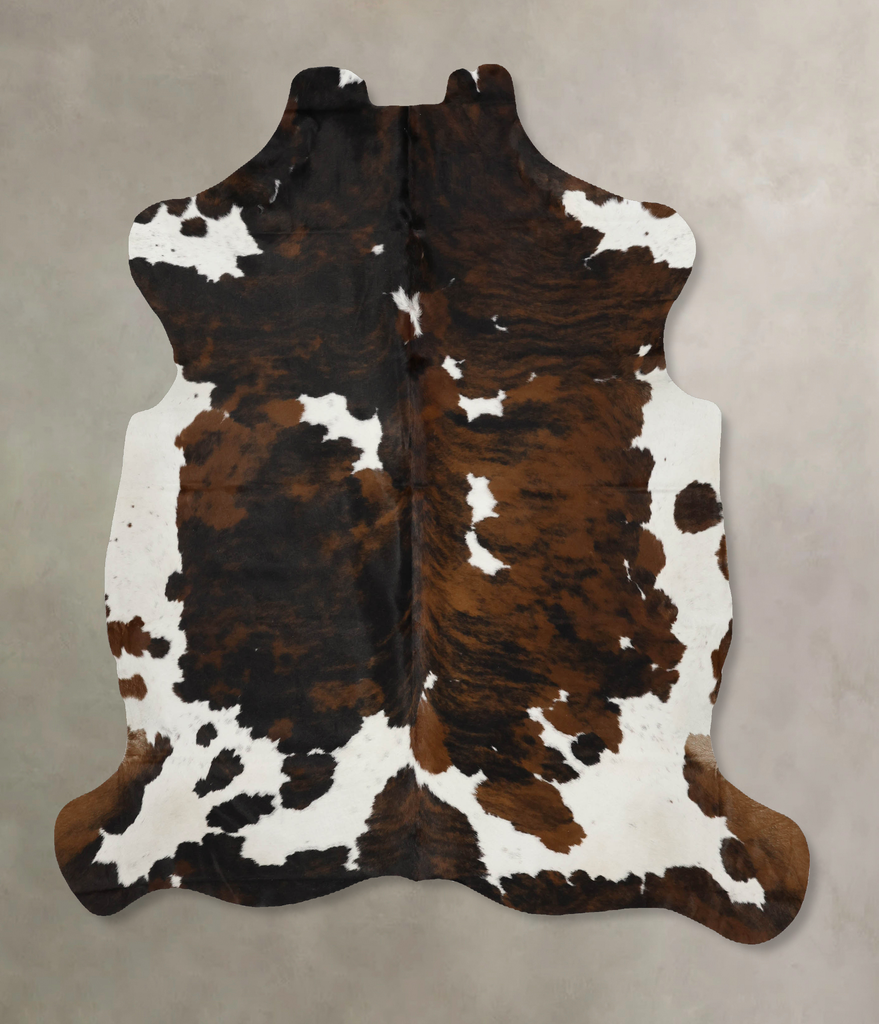 Tricolor X-Large European Cowhide Rug 7'2"H x 6'4"W #B12029 by Hudson Hides