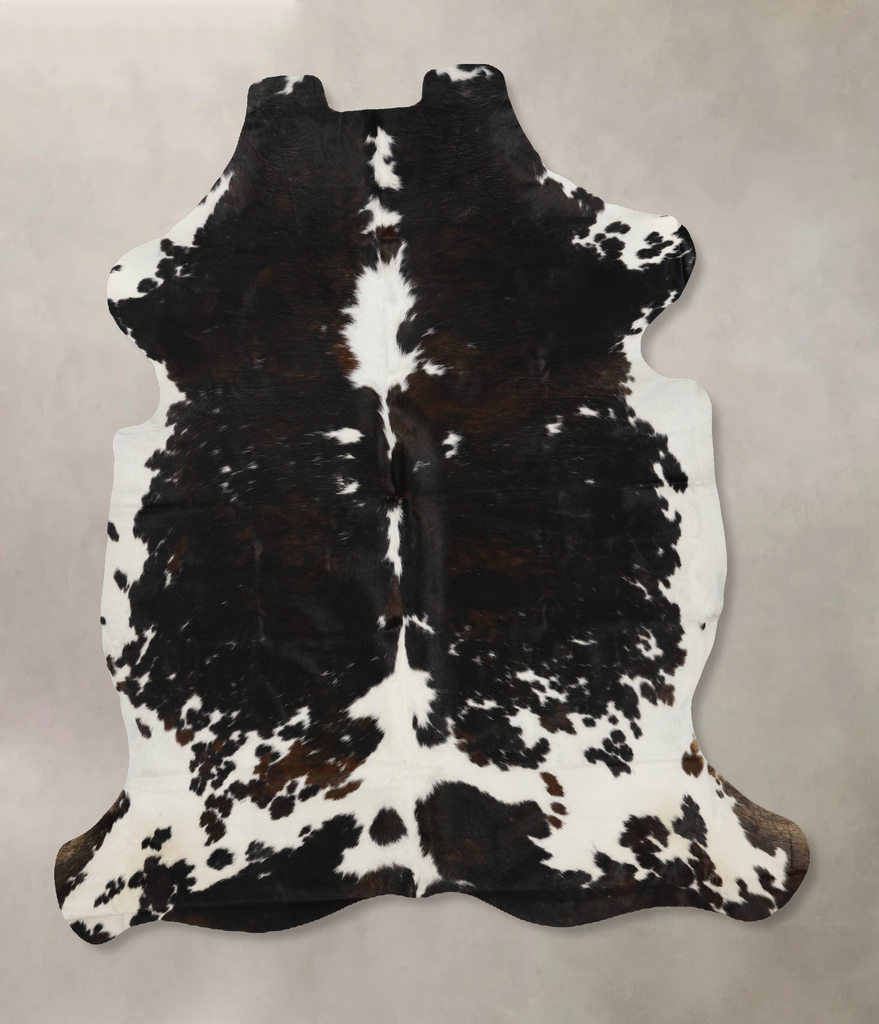 Tricolor X-Large European Cowhide Rug 7'3"H x 6'4"W #B12036 by Hudson Hides