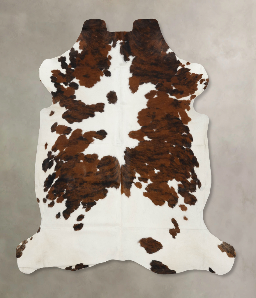 Tricolor X-Large European Cowhide Rug 7'0"H x 6'5"W #B12037 by Hudson Hides