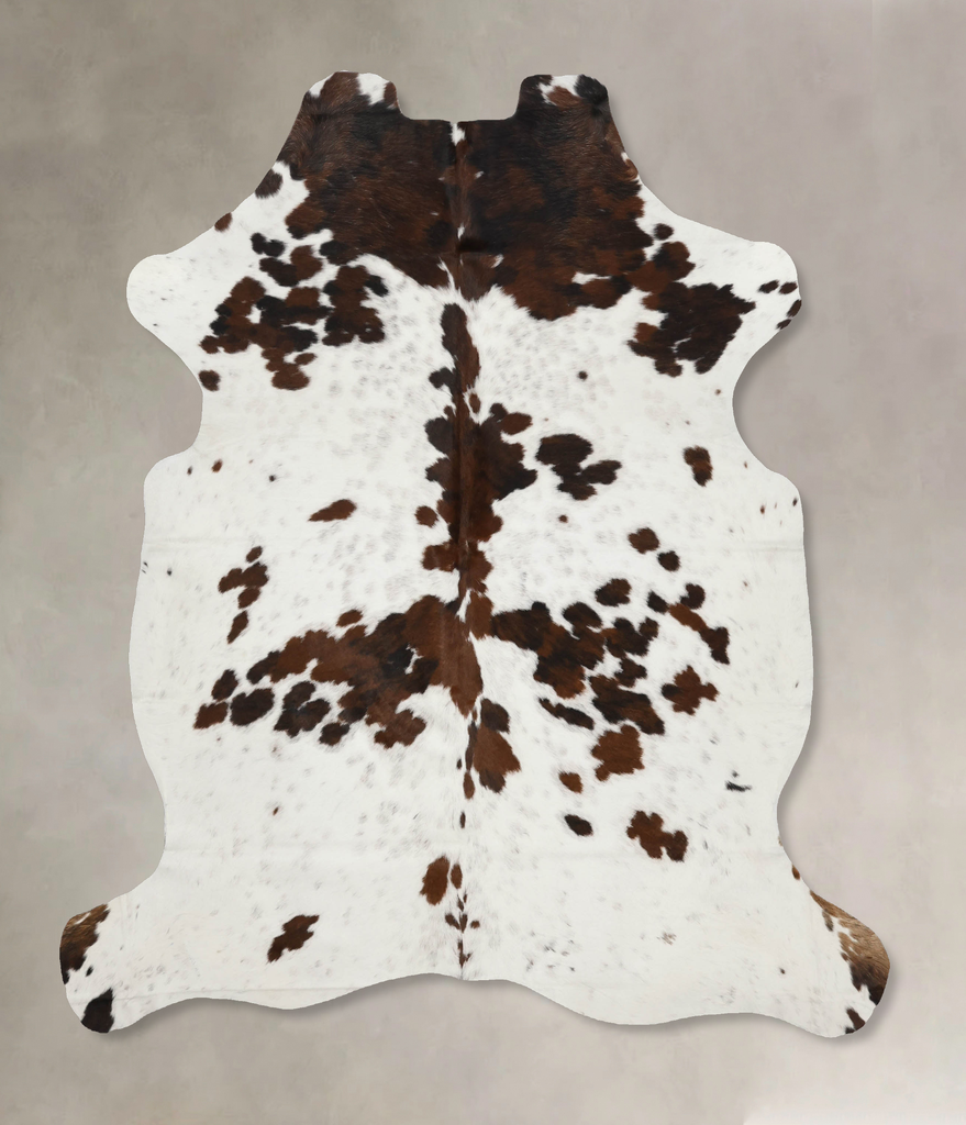 Tricolor X-Large European Cowhide Rug 7'0"H x 5'10"W #B12038 by Hudson Hides
