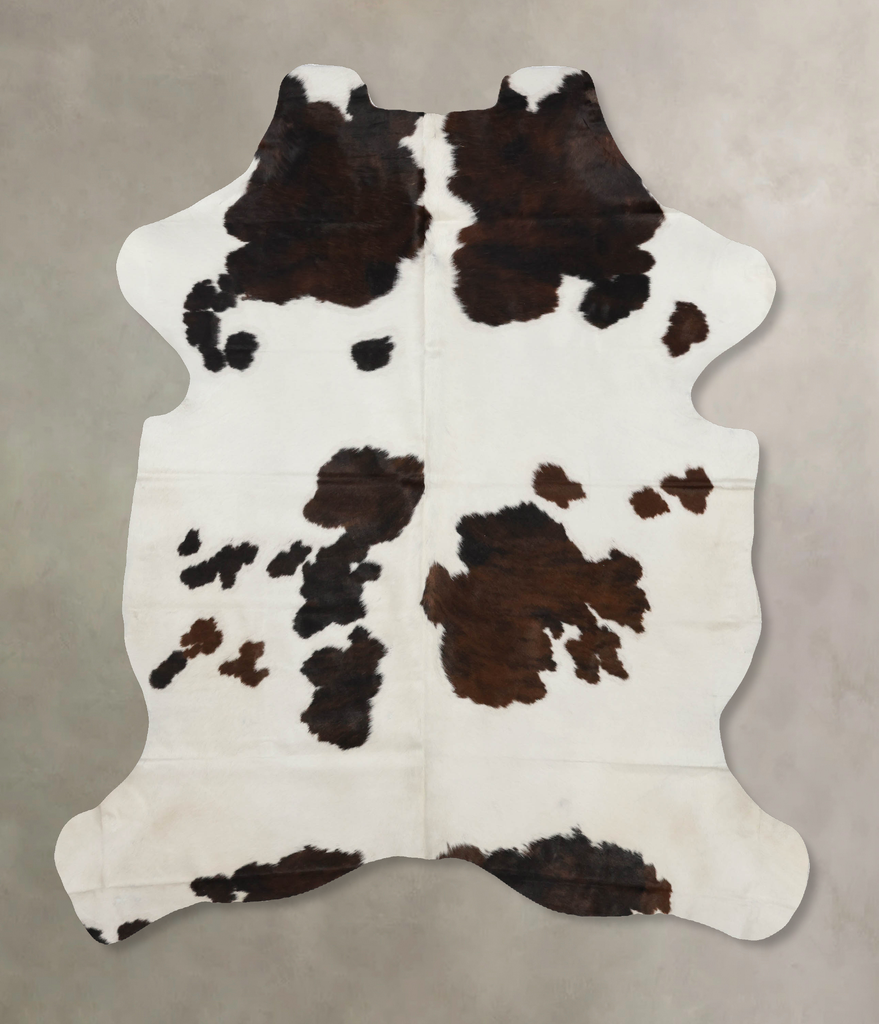 Tricolor X-Large European Cowhide Rug 7'2"H x 5'9"W #B12040 by Hudson Hides