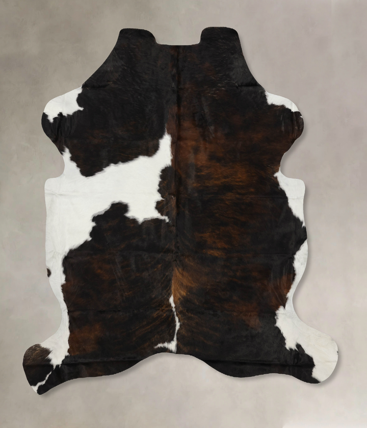 Tricolor X-Large European Cowhide Rug 7'1"H x 6'4"W #B12042 by Hudson Hides