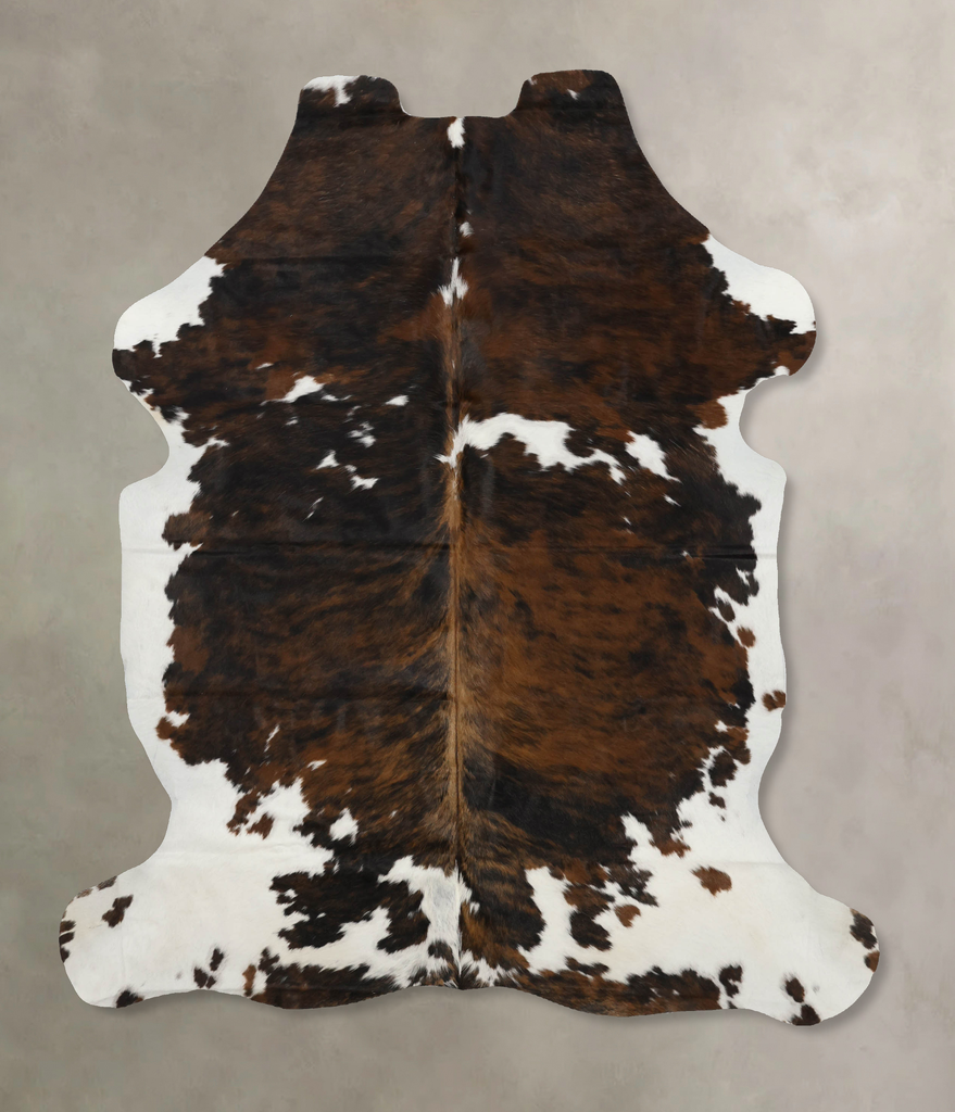 Tricolor X-Large European Cowhide Rug 7'2"H x 5'8"W #B12045 by Hudson Hides