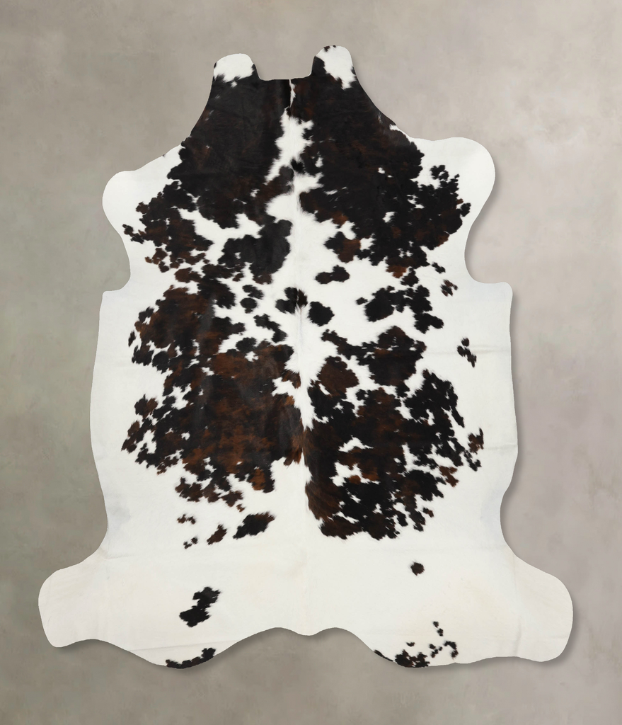Tricolor X-Large European Cowhide Rug 7'2"H x 6'9"W #B12048 by Hudson Hides