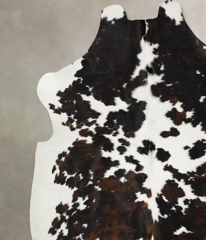 Tricolor X-Large European Cowhide Rug 7'2"H x 6'9"W #B12048 by Hudson Hides
