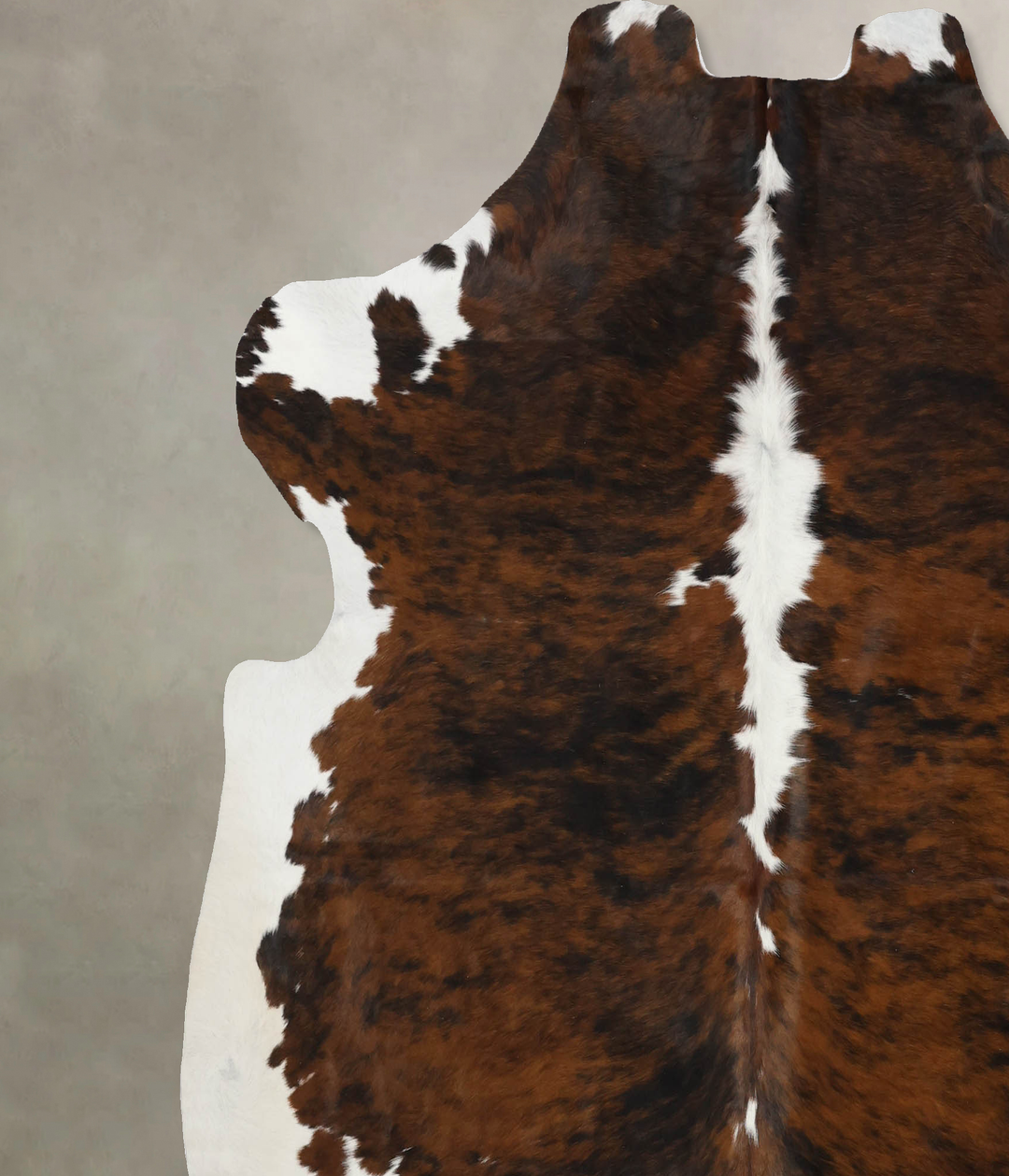 Tricolor X-Large European Cowhide Rug 7'1"H x 6'8"W #B12049 by Hudson 